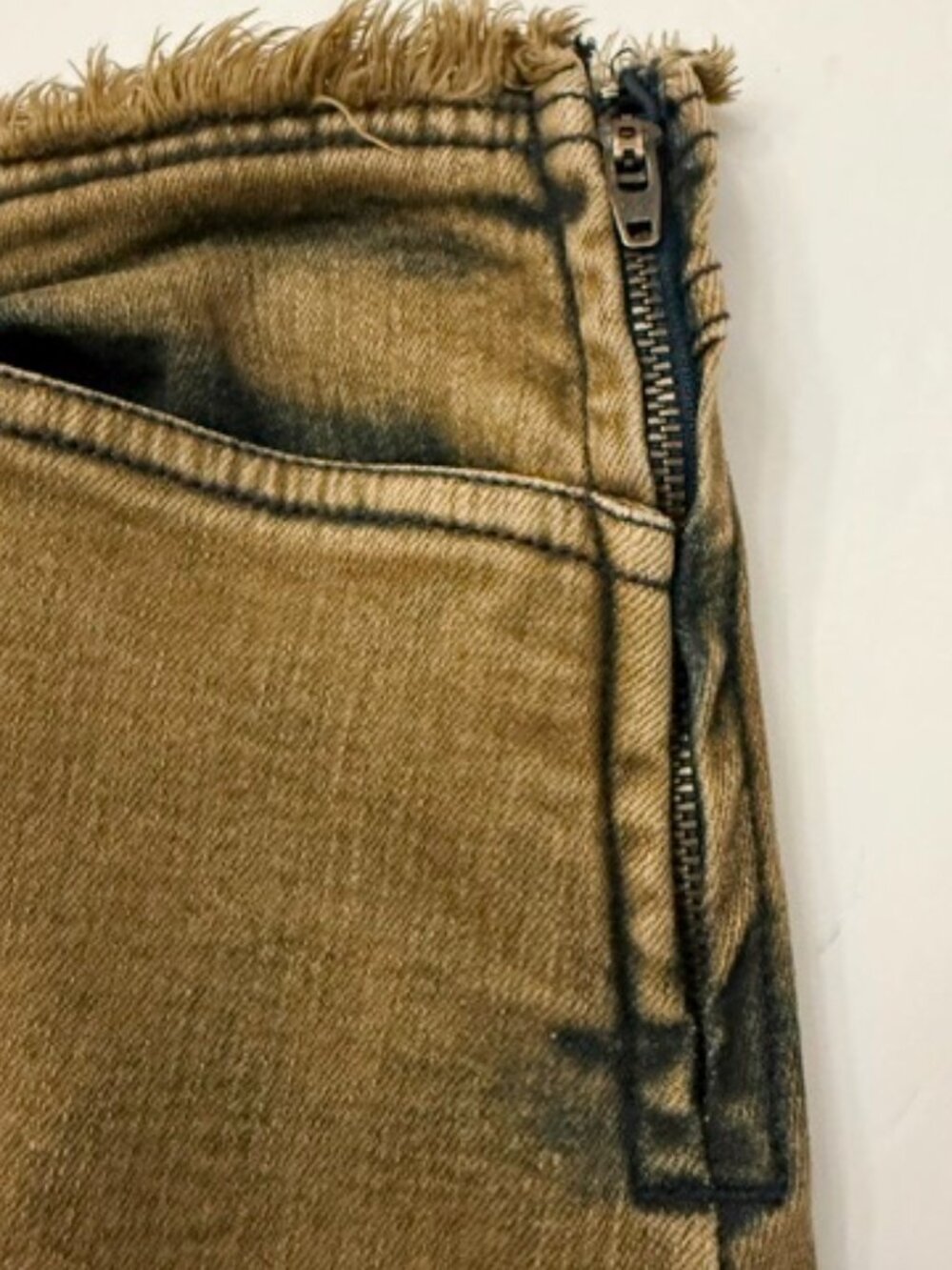 Basic Pleasure Mode by Urban Outfitters Nelly Brown Tint Denim Midi Skirt Size 6 - Picture 6 of 7